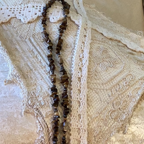 Vintage Carolyn Pollack Tiger’s Eye Pendant with 18” Tigers eye, Jasper, silver - Picture 2 of 8